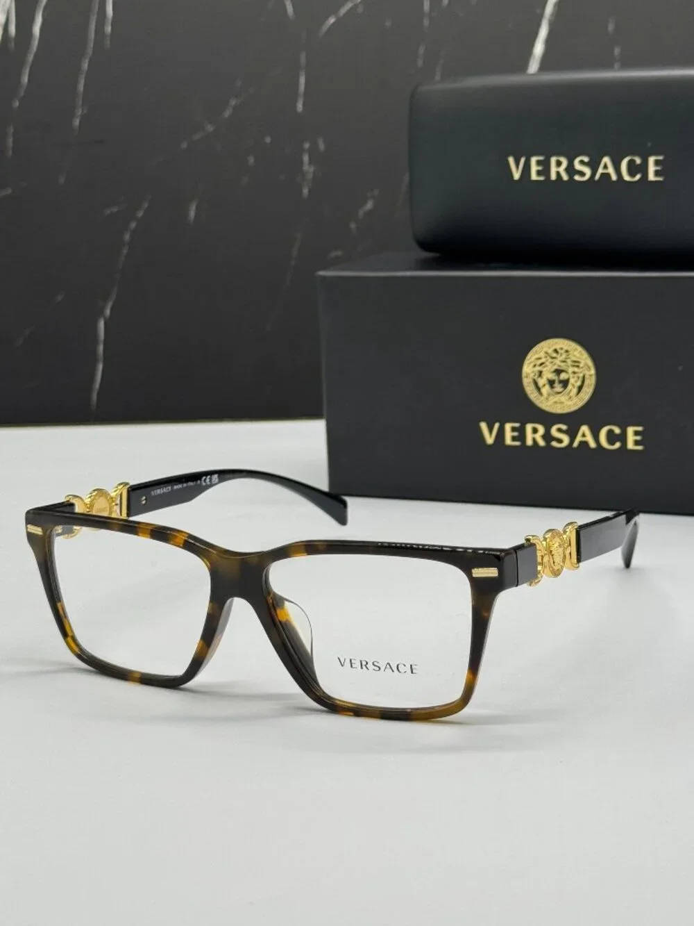 Versace VE3335F 5404 Havana Brown Women Eyeglasses Authentic NEW
